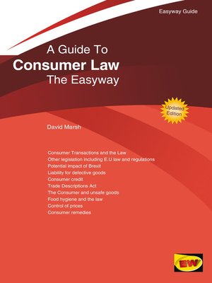 cover image of A Guide to Consumer Law